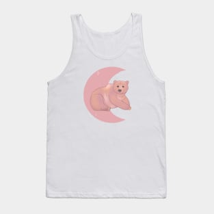 Grizzly Bear Crescent - Rose Tank Top